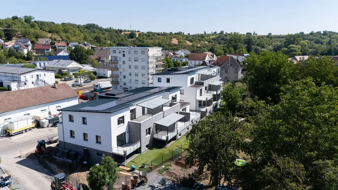 Neubaugebiet in Kraichtal-Unteröwisheim, Aussenansicht 1
